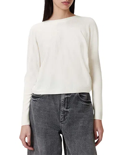 Allsaints Julieana Wool Wrap Sweater In Chalk White
