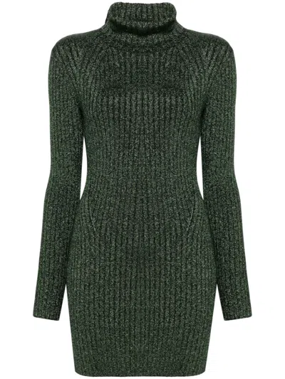 Allsaints Julliette Lurex Mini Dress In 绿色