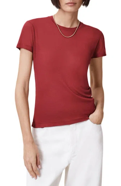 Allsaints June Short Sleeve Crew Neck T-shirt In Red