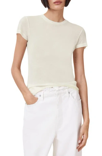 Allsaints Womens Gardenia Cream June Round-neck Short-sleeve Woven T-shirt Xs