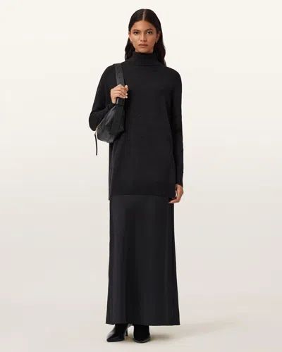 Allsaints Juno 2-in-1 Dress In Black