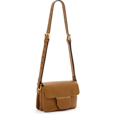 Allsaints Jupiter Leather Crossbody Bag In Brown