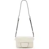 Allsaints Jupiter Leather Crossbody Bag In White
