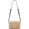 Allsaints Leather Jupiter Cross-body Bag In Mink Brown