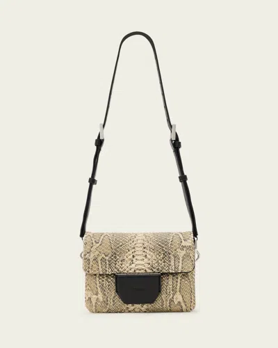 ALLSAINTS LEATHER JUPITER LEATHER SNAKE CROSSBODY BAG