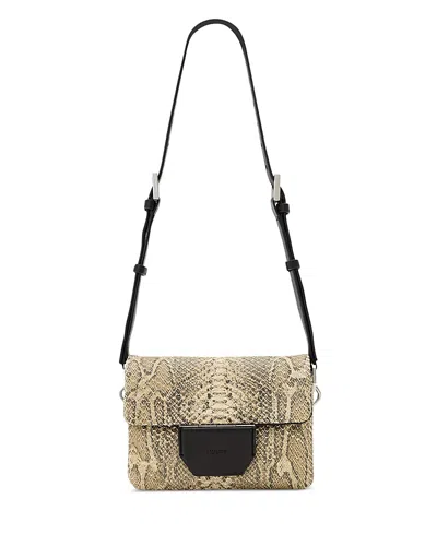 ALLSAINTS JUPITER SNAKE EMBOSSED LEATHER CROSSBODY
