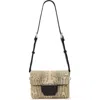 Allsaints Jupiter Snakeskin Embossed Leather Crossbody Bag In Neutral