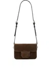 Allsaints Jupiter Suede Cross Body Bag In Brown