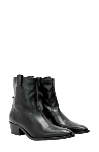 Allsaints Jura Leather Bootie In Black