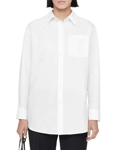 Allsaints Kaia Cotton Oversized Shirt In White