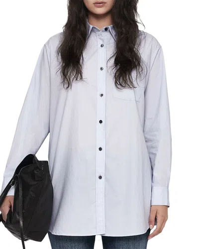 Allsaints Kaia Cotton Oversized Shirt In White