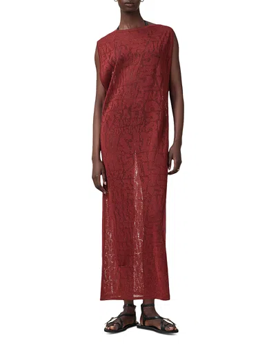 Allsaints Kaito Dress In Red
