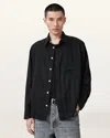 Allsaints Karmi Tonal Stripe Relaxed Fit Shirt In Black