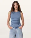Allsaints Katarina Boat Neck Slim Fit Tank Top In Flint Stone Blue