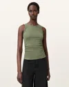 Allsaints Katarina Boat Neck Slim Fit Tank Top In Grass Green