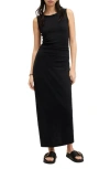 ALLSAINTS KATARINA RUCHED SIDE MAXI DRESS