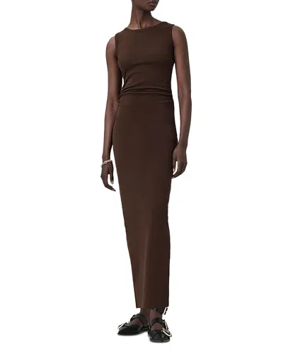Allsaints Katarina Sleeveless Maxi Dress In Brown
