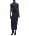 Allsaints Katarina Boat Neck Slim Fit Maxi Dress In Midnight Blue
