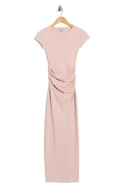Allsaints Katarina Slim Fit Cap Sleeve Maxi Dress In Pink