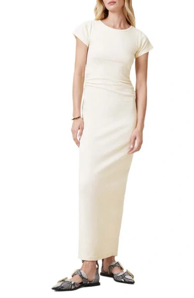 Allsaints Katarina Slim Fit Cap Sleeve Maxi Dress In Tofu White