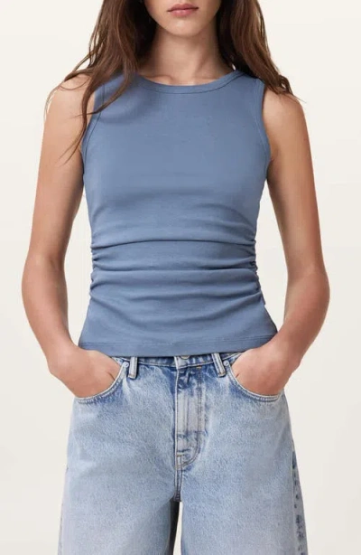 Allsaints Katarina Stretch Cotton Tank In Blue