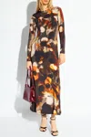 Allsaints Katlyn Marsprint Stretch Maxi Dress In Multicolour