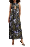 ALLSAINTS KAYA BATU FLORAL PRINT SLEEVELESS DRESS