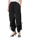 Allsaints Kaye Straight Fit Drawcord Trousers In Black