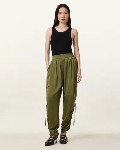 ALLSAINTS ALLSAINTS KAYE RELAXED FIT SATIN TROUSERS,