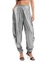 Allsaints Kaye Trousers In Metallic Grey