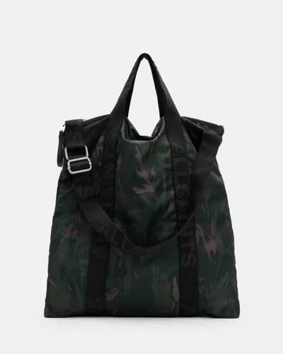 Allsaints Kei Recycled Multi-use Backpack In Stellar Green