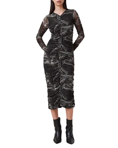 ALLSAINTS KEIKO LONG SLEEVE MESH DRESS