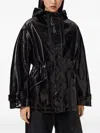Allsaints Kelsie Drawstring-waistband Hooded Jacket In Black