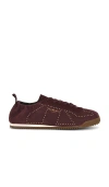 Allsaints Kenny Stud Runner Sneaker In Burgundy