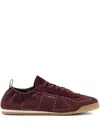 Allsaints Kenny Studded Lace-up Sneakers In Brown