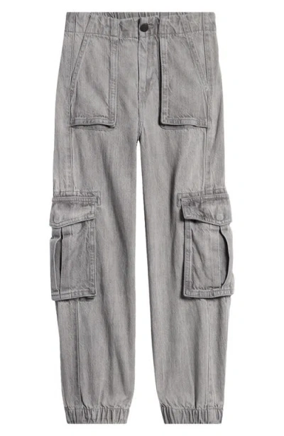 Allsaints Sm By  Kids' Denim Cargo Joggers In Charcoal