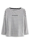 ALLSAINTS SMALLSAINTS BY ALLSAINTS KIDS' STRIPE EMBROIDERED OVERSIZE LONG SLEEVE T-SHIRT