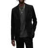 Allsaints Kiels Stretch Cotton Blend Velvet Blazer In Black