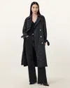Allsaints Kiki Oversized Trench Coat In Ink Blue