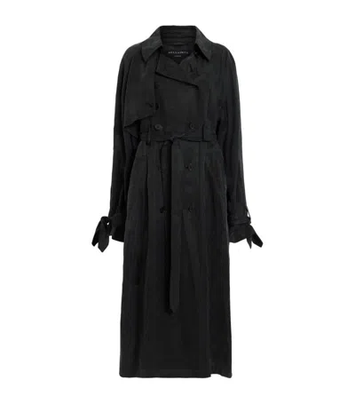 Allsaints Kikki Trench Coat In Black