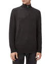 Allsaints Kilburn Funnel Neck Quarter Zip Sweater In Gray