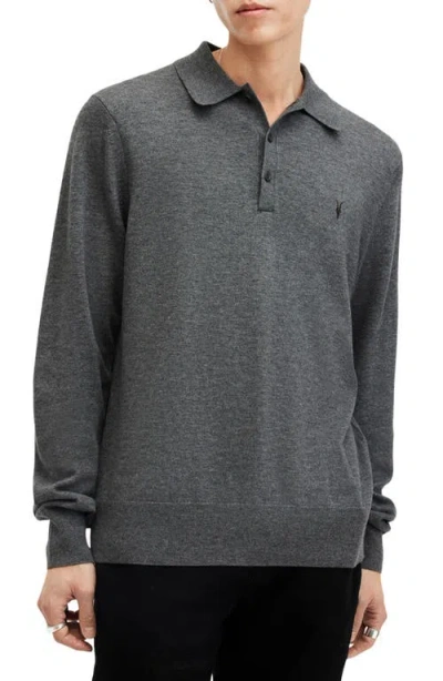 ALLSAINTS ALLSAINTS KILBURN LONG SLEEVE WOOL BLEND POLO