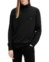 Allsaints Slim Fit Turtleneck Wool Sweater In Cinder Black