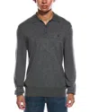 Allsaints Kilburn Zip Wool-blend Funnel Neck Sweater In Gray