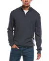 Allsaints Kilburn Zip Wool-blend Funnel Neck Sweater In Gray