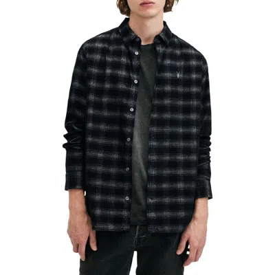ALLSAINTS ALLSAINTS KINK PLAID BUTTON-UP SHIRT