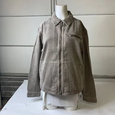 Pre-owned Allsaints Kippax Corduroy Workwear Jacket Men's Size M Chestnut Taupe