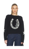 Allsaints Kismet Intarsia Knitted Sweater In Black