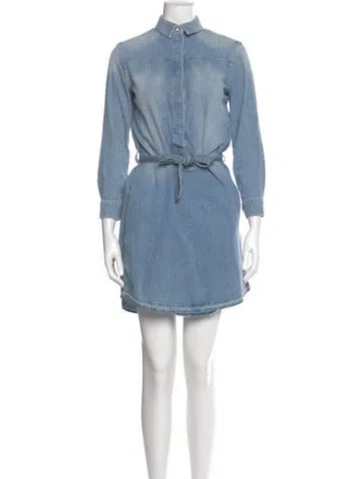 Pre-owned Allsaints Knee-length Dress In Blue