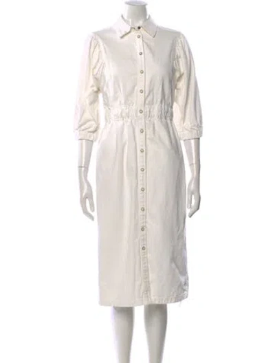 Pre-owned Allsaints Knee-length Dress In Neutral